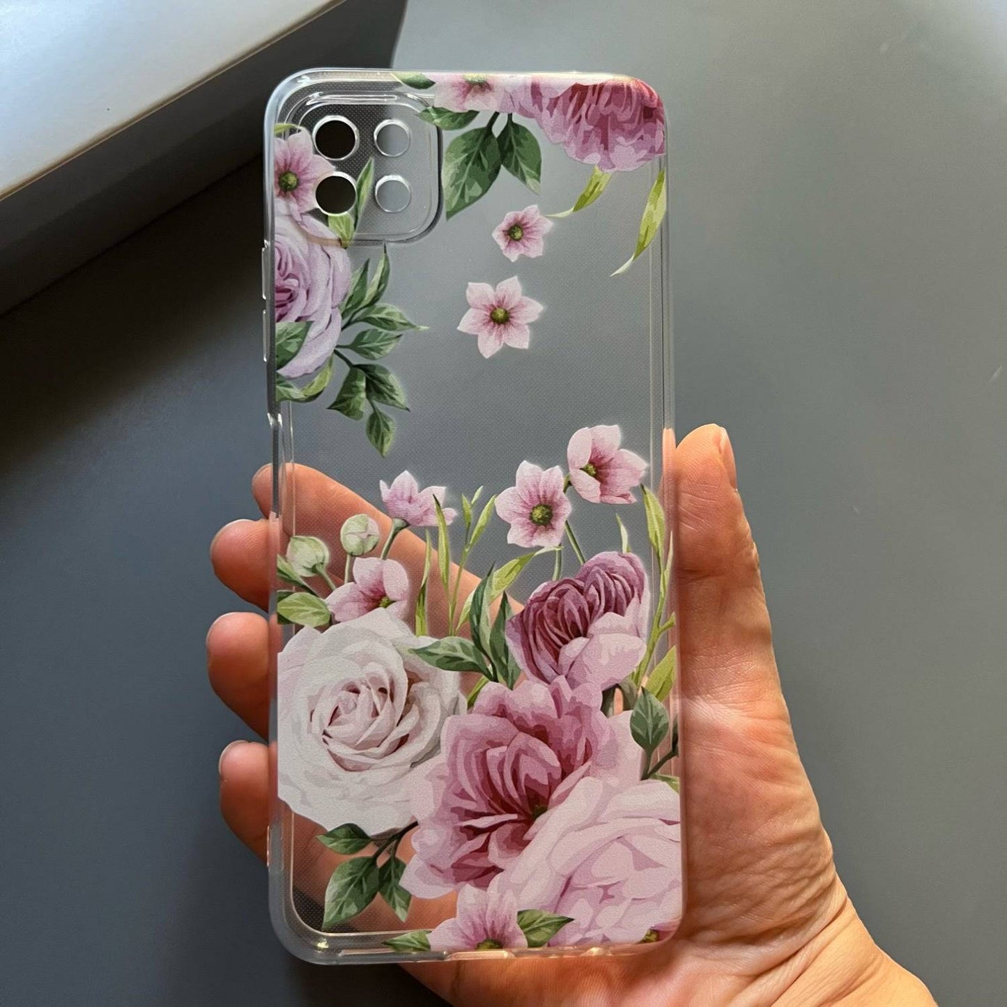 Rosen-Blumen TPU-Handyhülle für Samsung Galaxy - Süß und transparent.