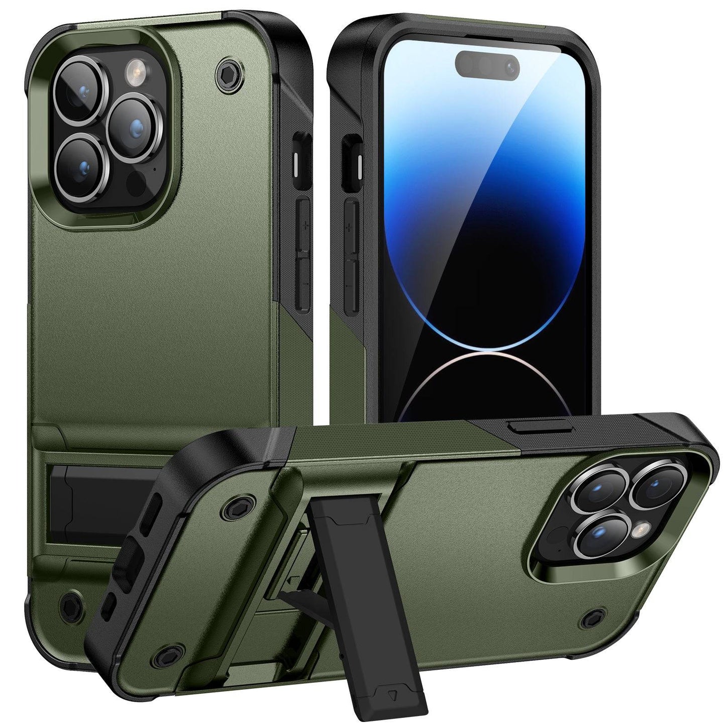 Robuste Stoßfeste Rüstungshülle mit Ständer für iPhone 15 14 13 Pro Max 14 Plus 15 Plus 15 14 13:
Ultimative Schutzhülle - iPhone Rüstung mit Ständer