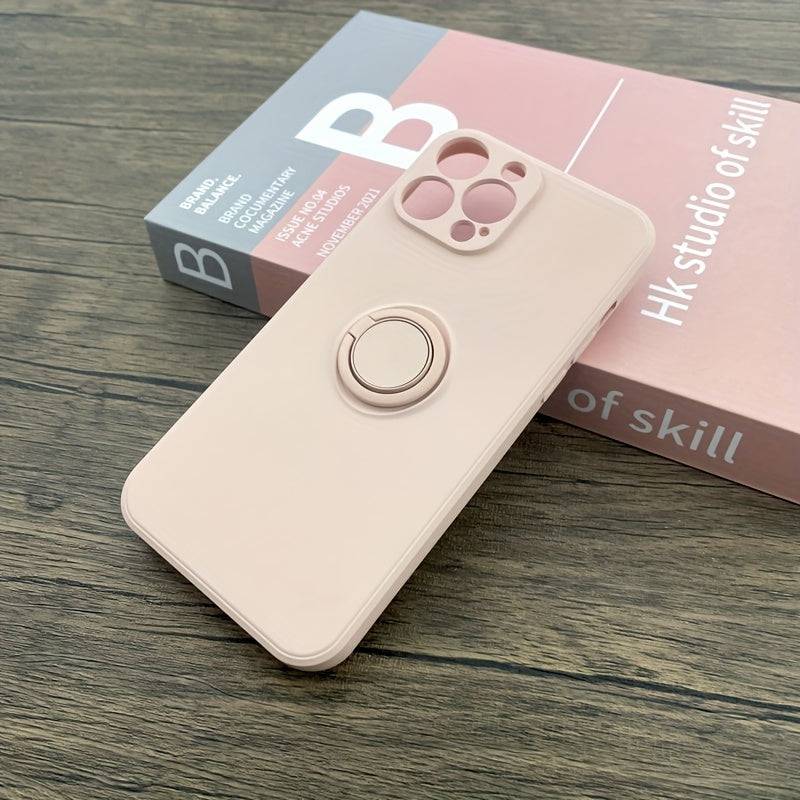 Luxus TPU-Silikonhülle für iPhone 14-11 Pro Max, Metallringhalter, Magnetische Autohalterung.