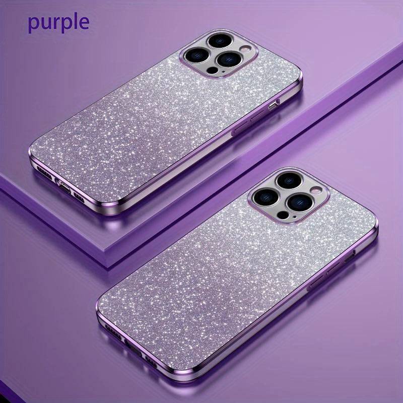 Glitzerndes Silikonetui für iPhone (15-12 Mini, 11 Pro Max) - Schützende Rückabdeckung