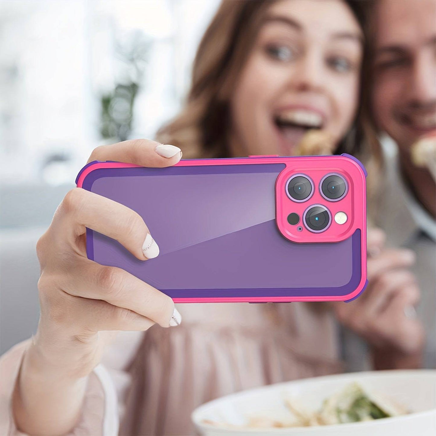 Stoßfeste Silikonhülle: Vollständiger Schutz für iPhone 15 Pro Max.