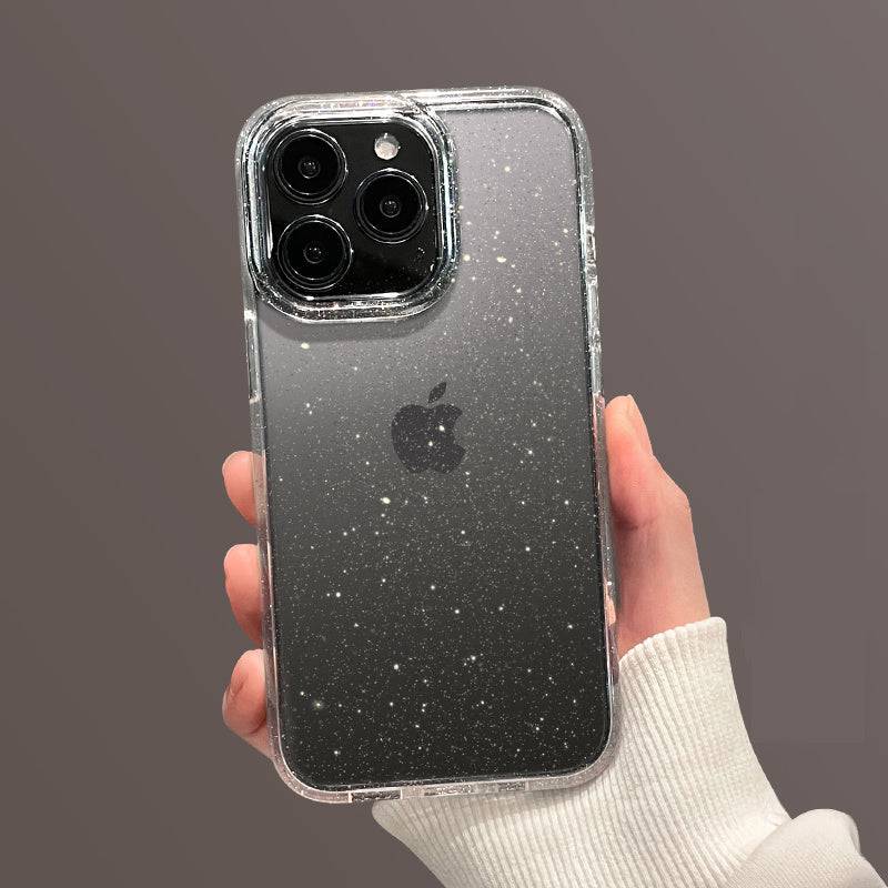 Glitzer Bumper Bling Case - iPhone 14/13/12/11 Pro Max Mini X XS Max XR - Silikon Acryl Cover - Orange