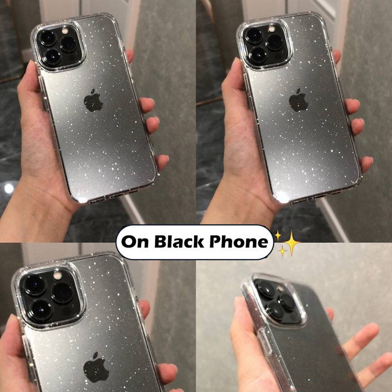Glitzer Bumper Bling Case - iPhone 14/13/12/11 Pro Max Mini X XS Max XR - Silikon Acryl Cover - Orange