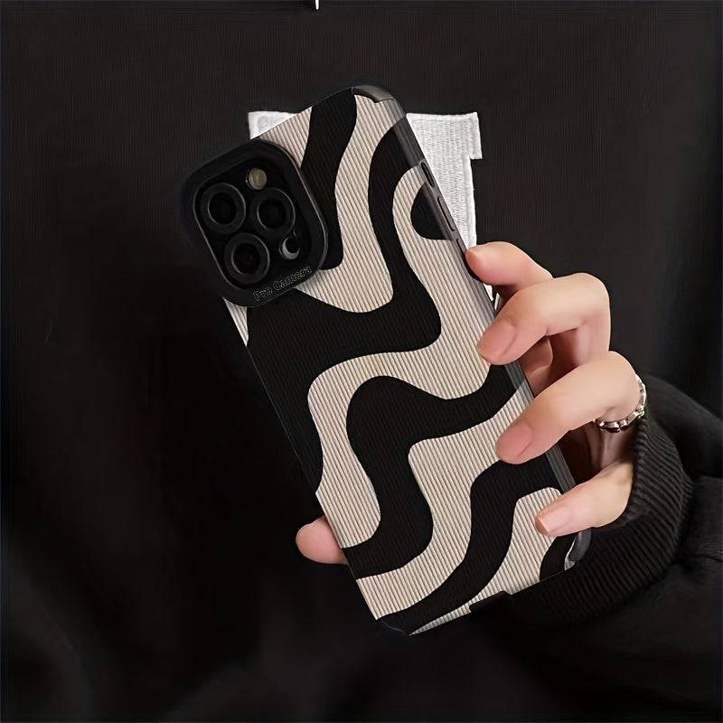 iPhone 11/14ProMax Zebrastreifen-Handyhülle: Minimalistisch, weich und passend für XR/XS
