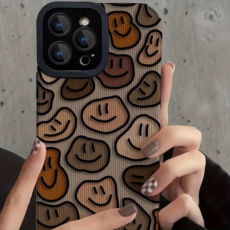 Niedliche Cartoon-Gesichter: Bunte Schutzhülle für iPhone 13 Pro Max und mehr.