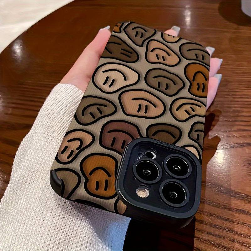 Niedliche Cartoon-Gesichter: Bunte Schutzhülle für iPhone 13 Pro Max und mehr.