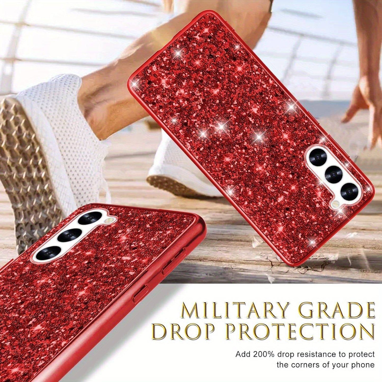 Glitzer TPU Soft Cover für Samsung Galaxy - Hochwertige Hülle für die neuesten Modelle.