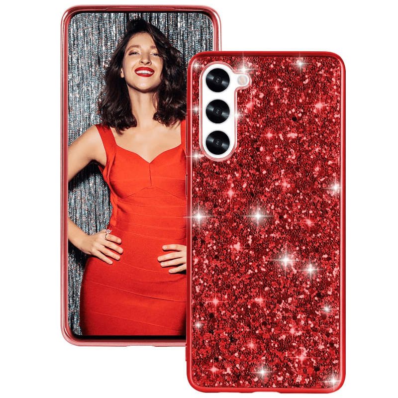 Glitzer TPU Soft Cover für Samsung Galaxy - Hochwertige Hülle für die neuesten Modelle.