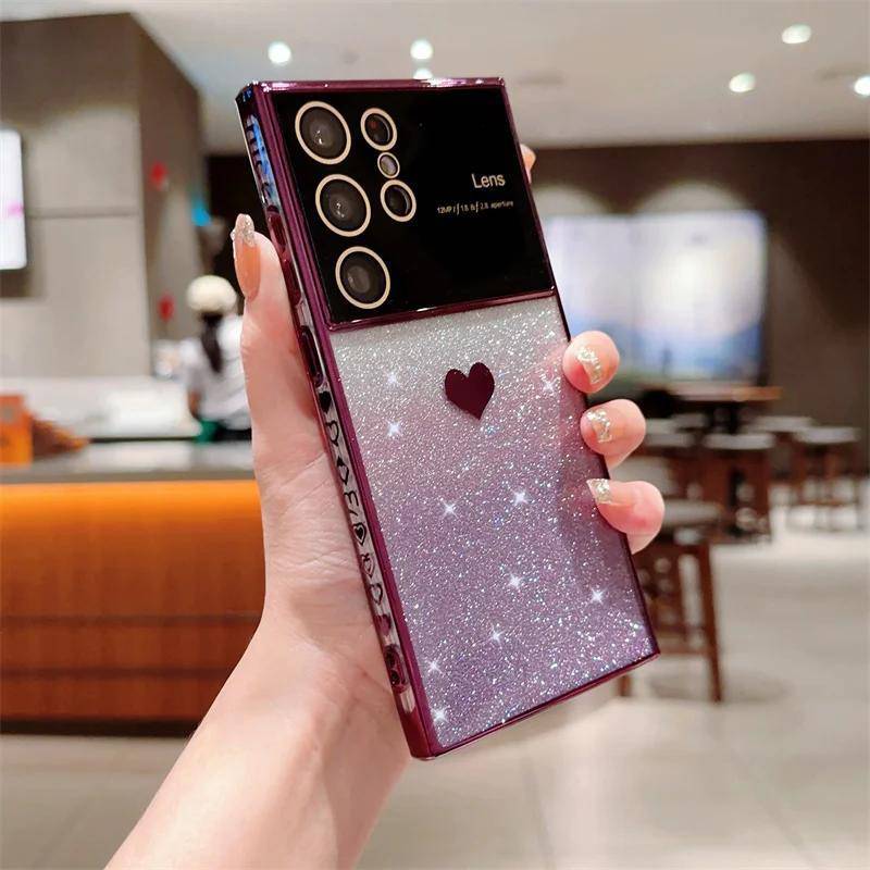 Verführerische Verlaufsglitzer Liebeshülle für Samsung Galaxy S24 Ultra