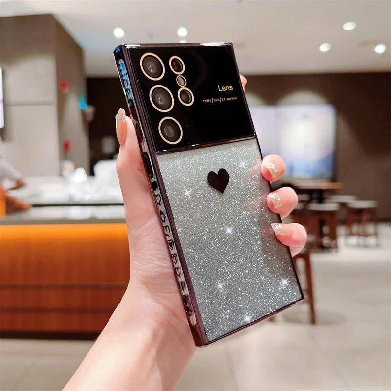 Verführerische Verlaufsglitzer Liebeshülle für Samsung Galaxy S24 Ultra