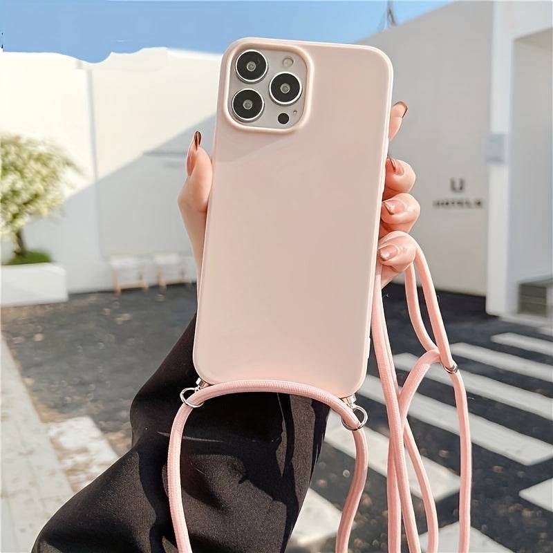 Silikon Handyhülle mit Crossbody-Lanyard für iPhone 14-11 Pro Max.