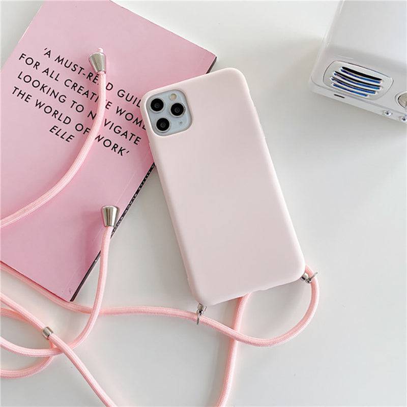 Silikon Handyhülle mit Crossbody-Lanyard für iPhone 14-11 Pro Max.