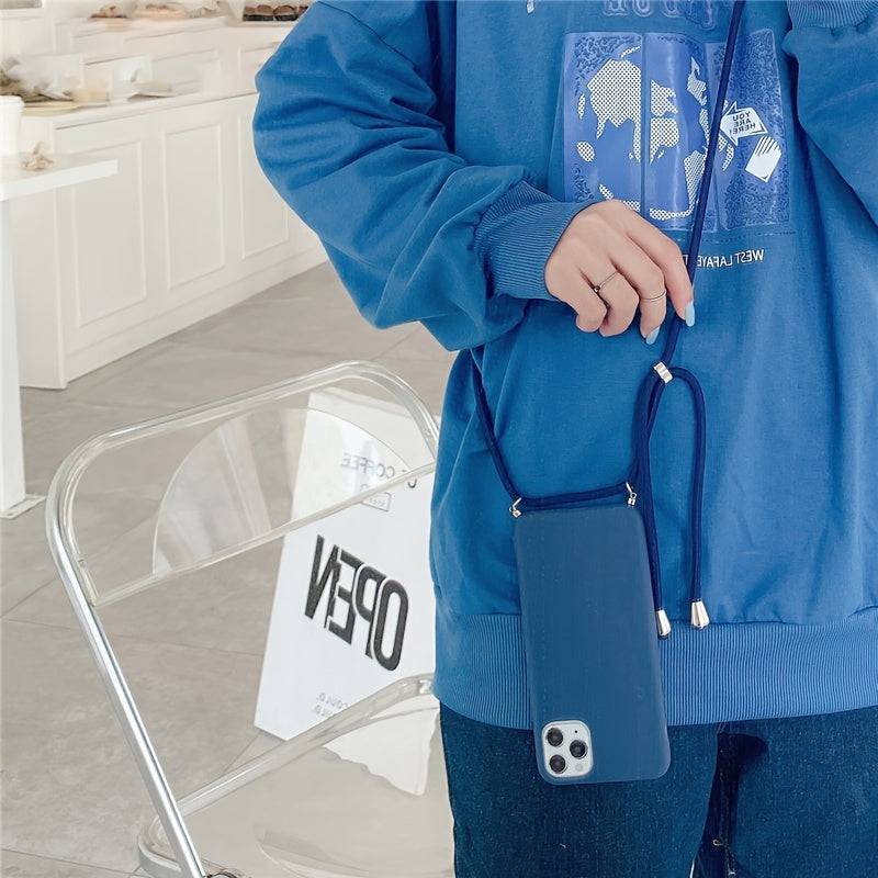 Silikon Handyhülle mit Crossbody-Lanyard für iPhone 14-11 Pro Max.