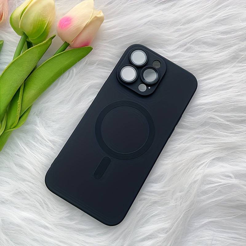 Drahtlose Ladetelefonhülle für iPhone - Magnetisch, Stoßfest, Objektivschutz (15-11 Pro Max)