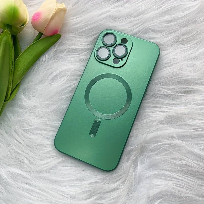 Drahtlose Ladetelefonhülle für iPhone - Magnetisch, Stoßfest, Objektivschutz (15-11 Pro Max)