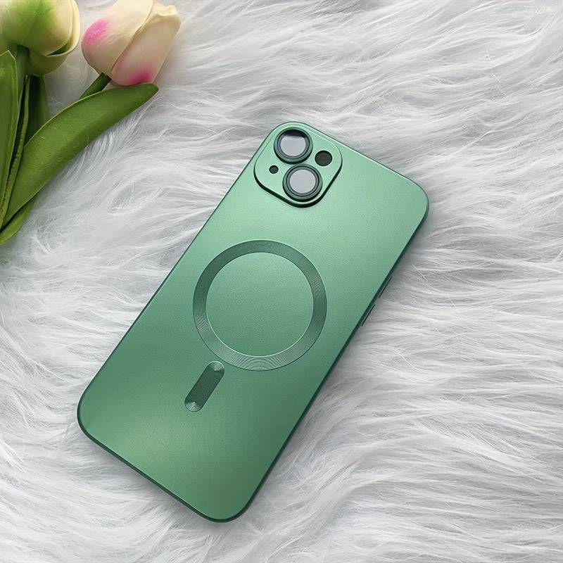 Drahtlose Ladetelefonhülle für iPhone - Magnetisch, Stoßfest, Objektivschutz (15-11 Pro Max)