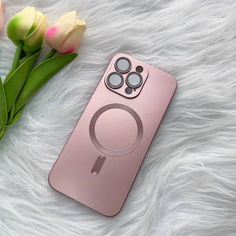 Drahtlose Ladetelefonhülle für iPhone - Magnetisch, Stoßfest, Objektivschutz (15-11 Pro Max)