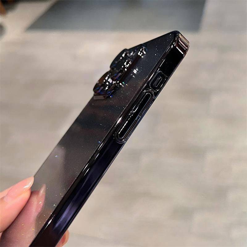 Luxusbeschichtung Glitzer Handyhülle - Für iPhone 14 Pro Max 12 13 15 Plus (Transparent, Hart, PC-Abdeckung)