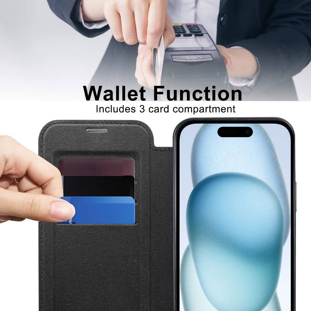 Business-Kleidungsstil Flipcover für iPhone 15-11 Pro - stilvoll und schützend!