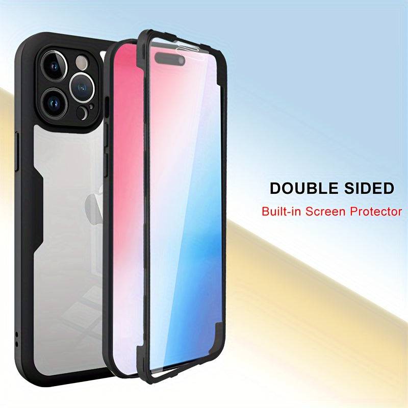 iPhone 15 Pro HD Case - Mit integriertem Film, 360° Anti-Fall-Schutz und Hartplastik-Design