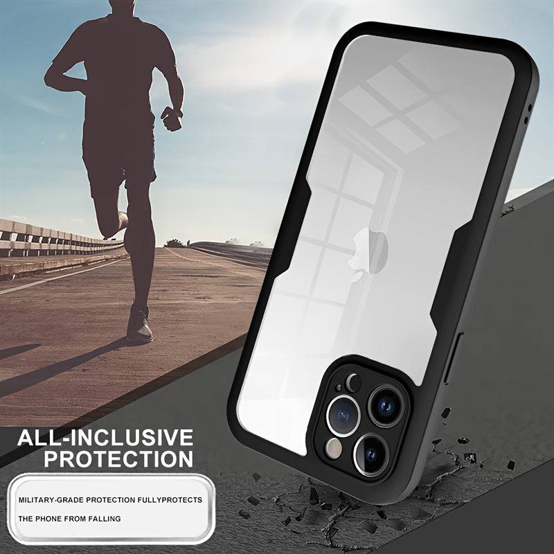 iPhone 15 Pro HD Case - Mit integriertem Film, 360° Anti-Fall-Schutz und Hartplastik-Design