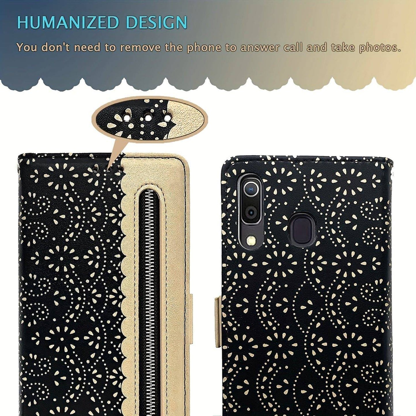 Luxus Flip Wallet Case für iPhone 15 - Stilvoll, praktisch, multifunktional!