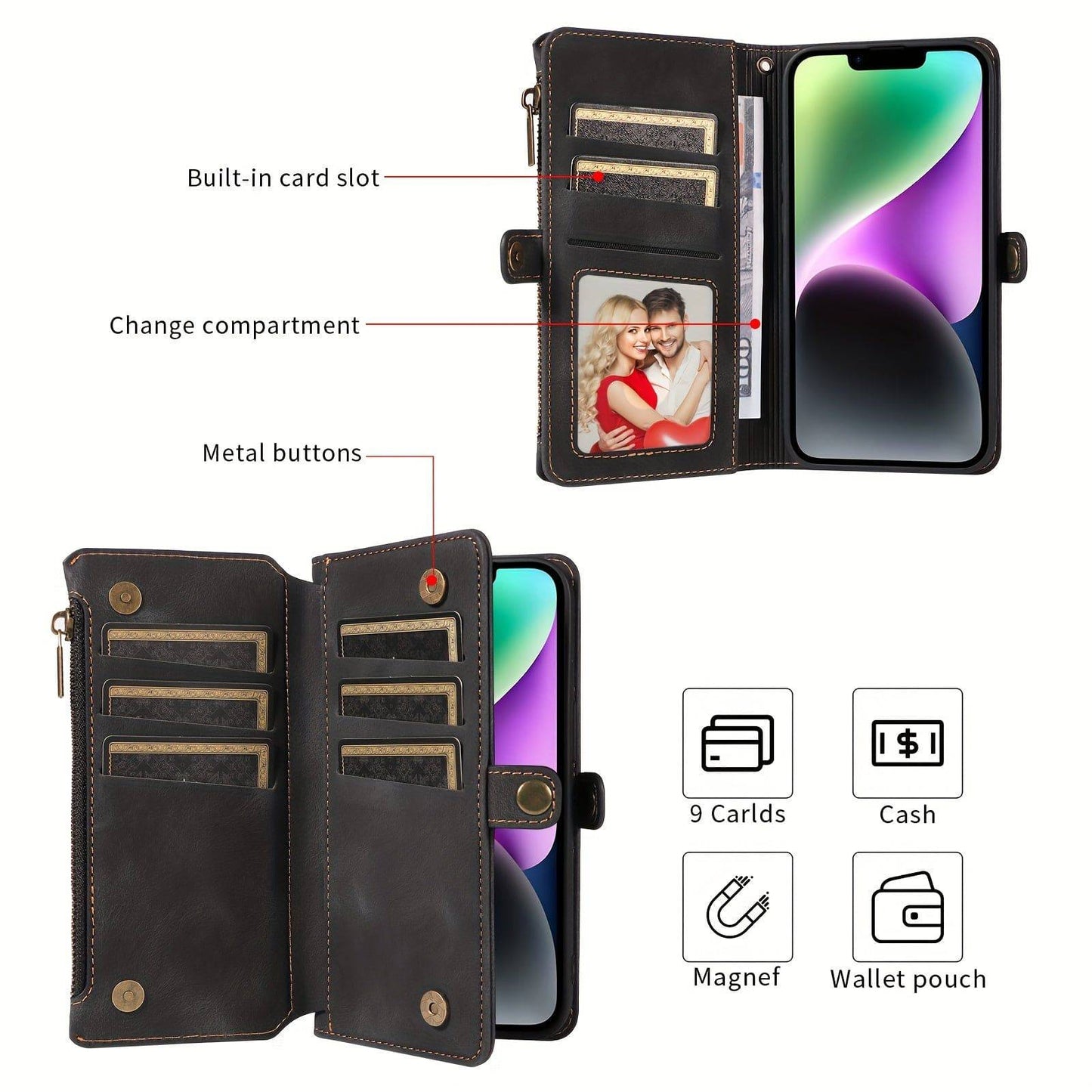Multifunktionale Handyhülle für iPhone 15 PRO MAX und mehr.