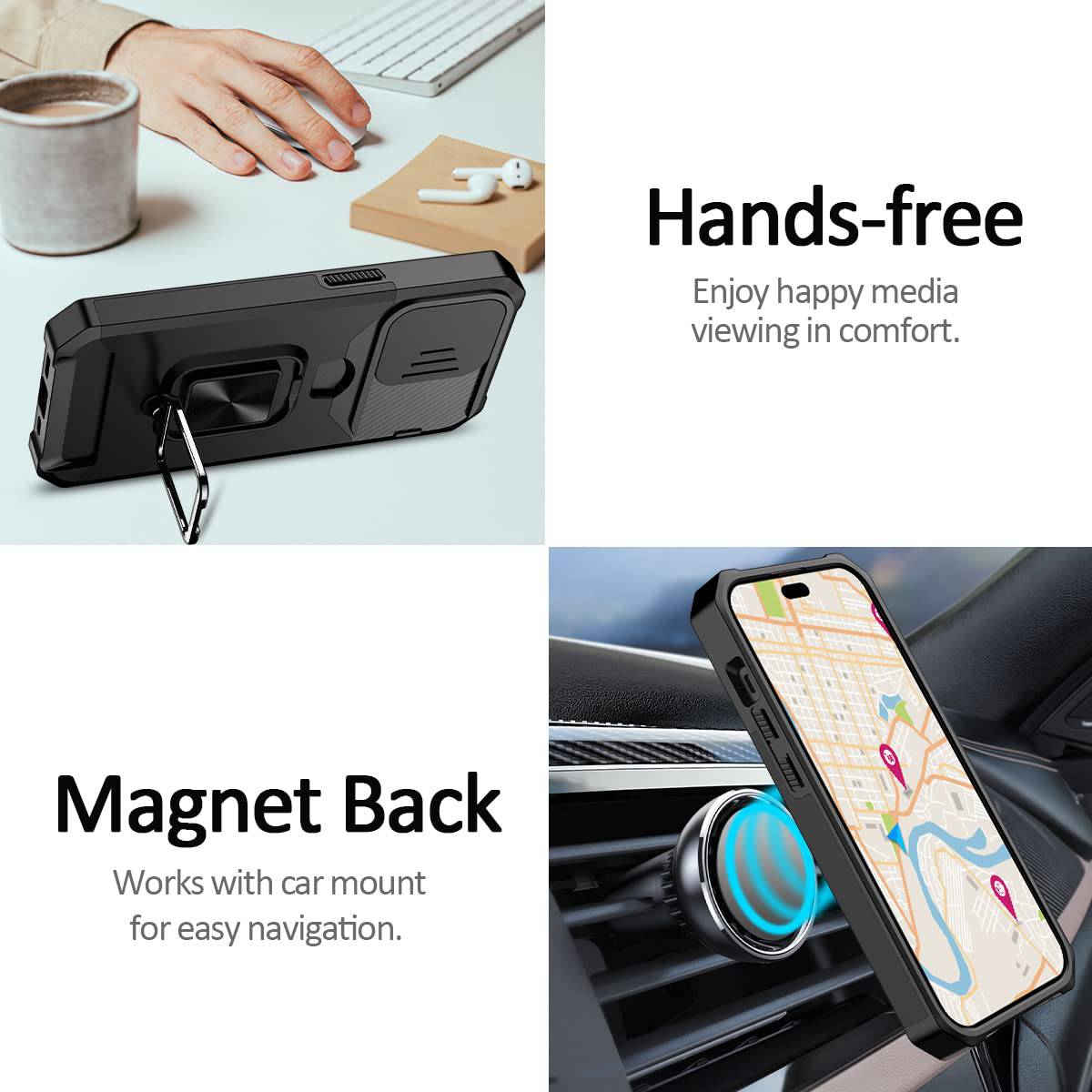 Schutzhülle mit Ringständer für iPhone 15 Pro Max