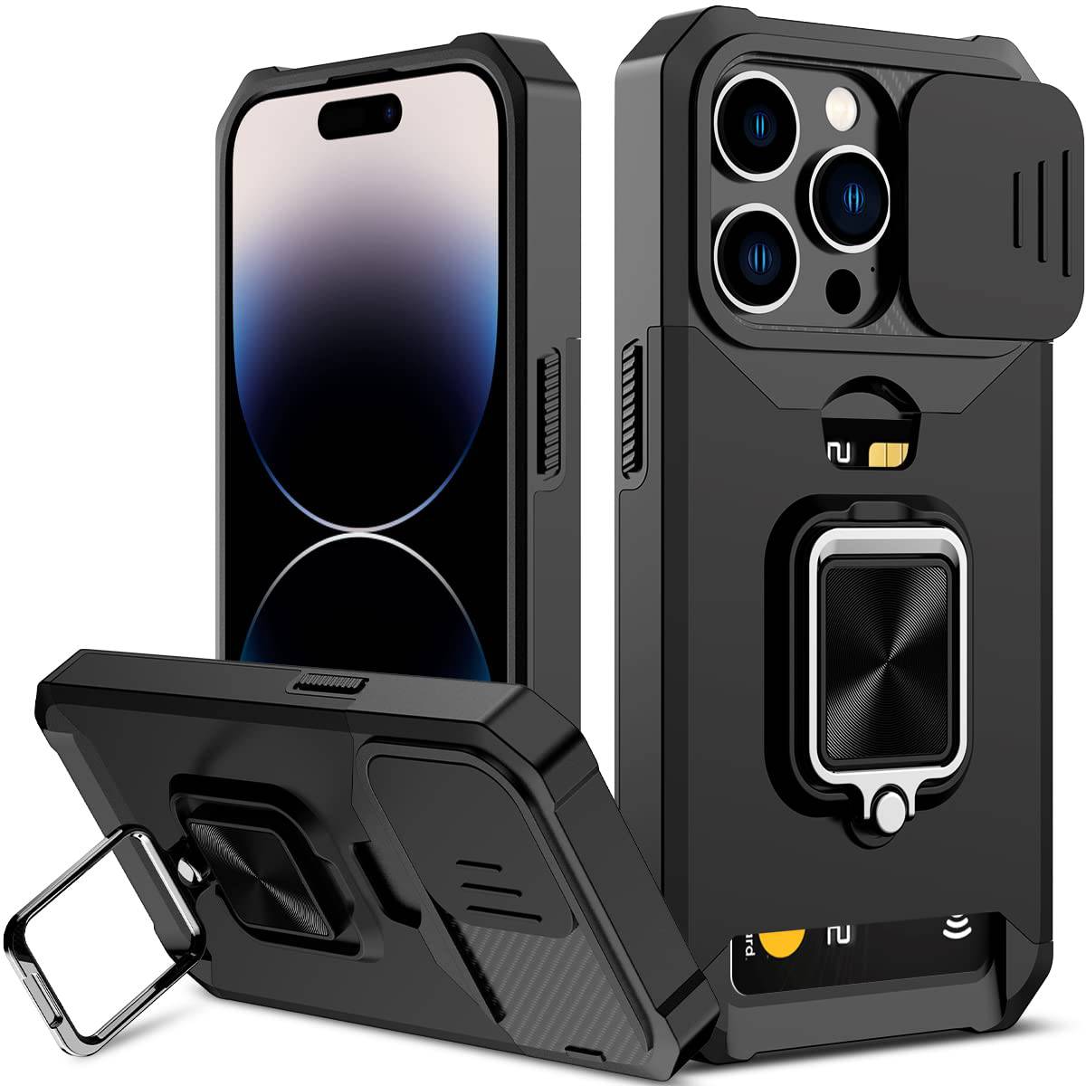 Schutzhülle mit Ringständer für iPhone 15 Pro Max