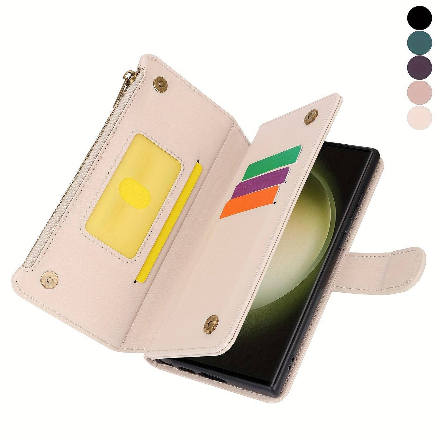 Multifunktionale Brieftaschenhülle für Samsung Galaxy S24-S23 Plus, A14-A54, Note 20 Ultra