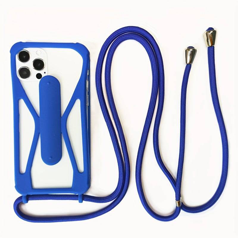 Verstellbare Silikon-Handy-Hülle für iPhones, kompatibel mit den meisten Gurten (11,94–16,51 cm)