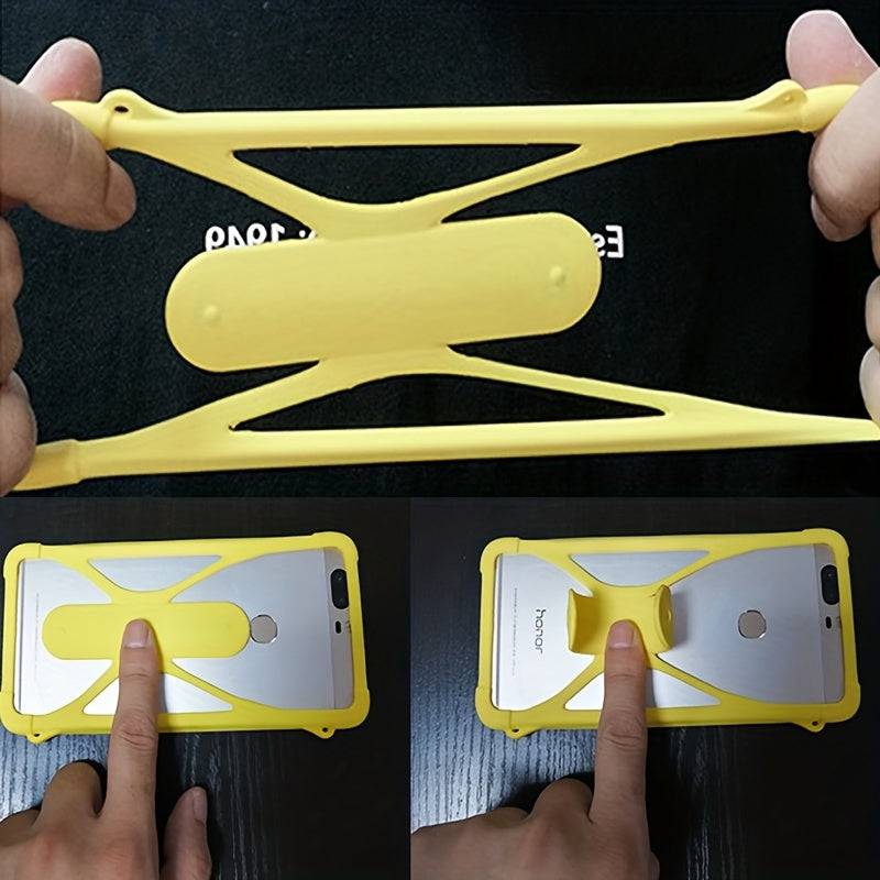 Verstellbare Silikon-Handy-Hülle für iPhones, kompatibel mit den meisten Gurten (11,94–16,51 cm)