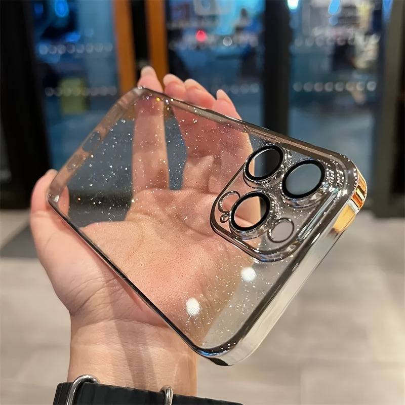 Luxus-Glitzer-Handyhülle - Transparente Stoßfestabdeckung für das iPhone 15 Pro Max