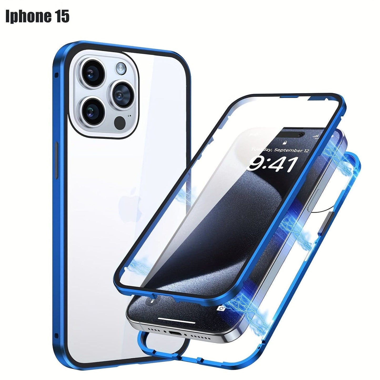 Magnetische Doppelseitige Handyhülle für iPhone 15 Pro Max