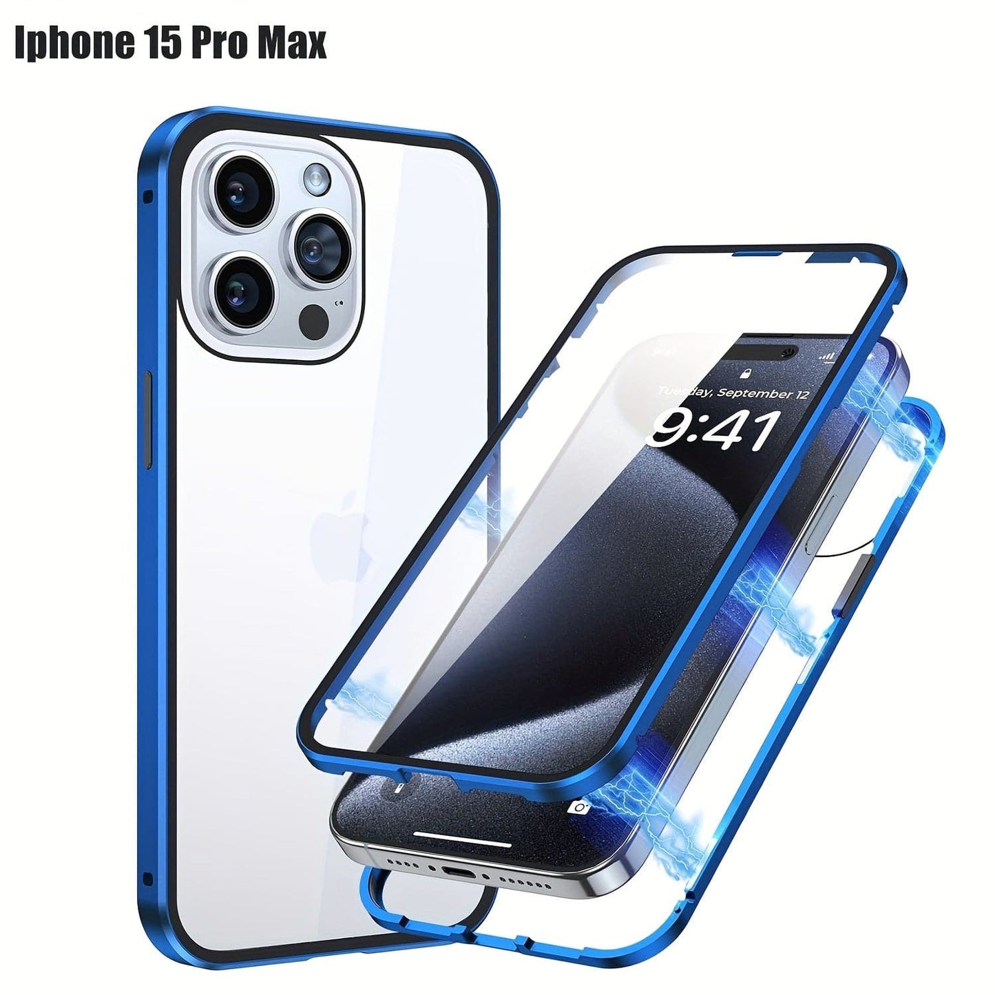 Magnetische Doppelseitige Handyhülle für iPhone 15 Pro Max