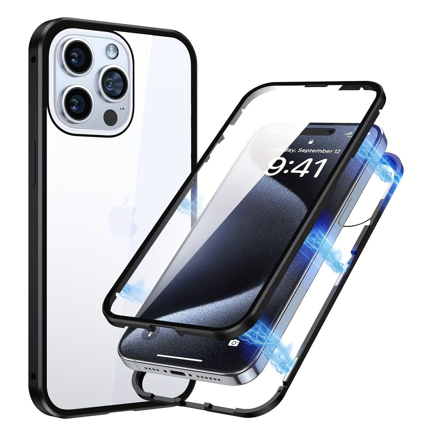 Magnetische Doppelseitige Handyhülle für iPhone 15 Pro Max