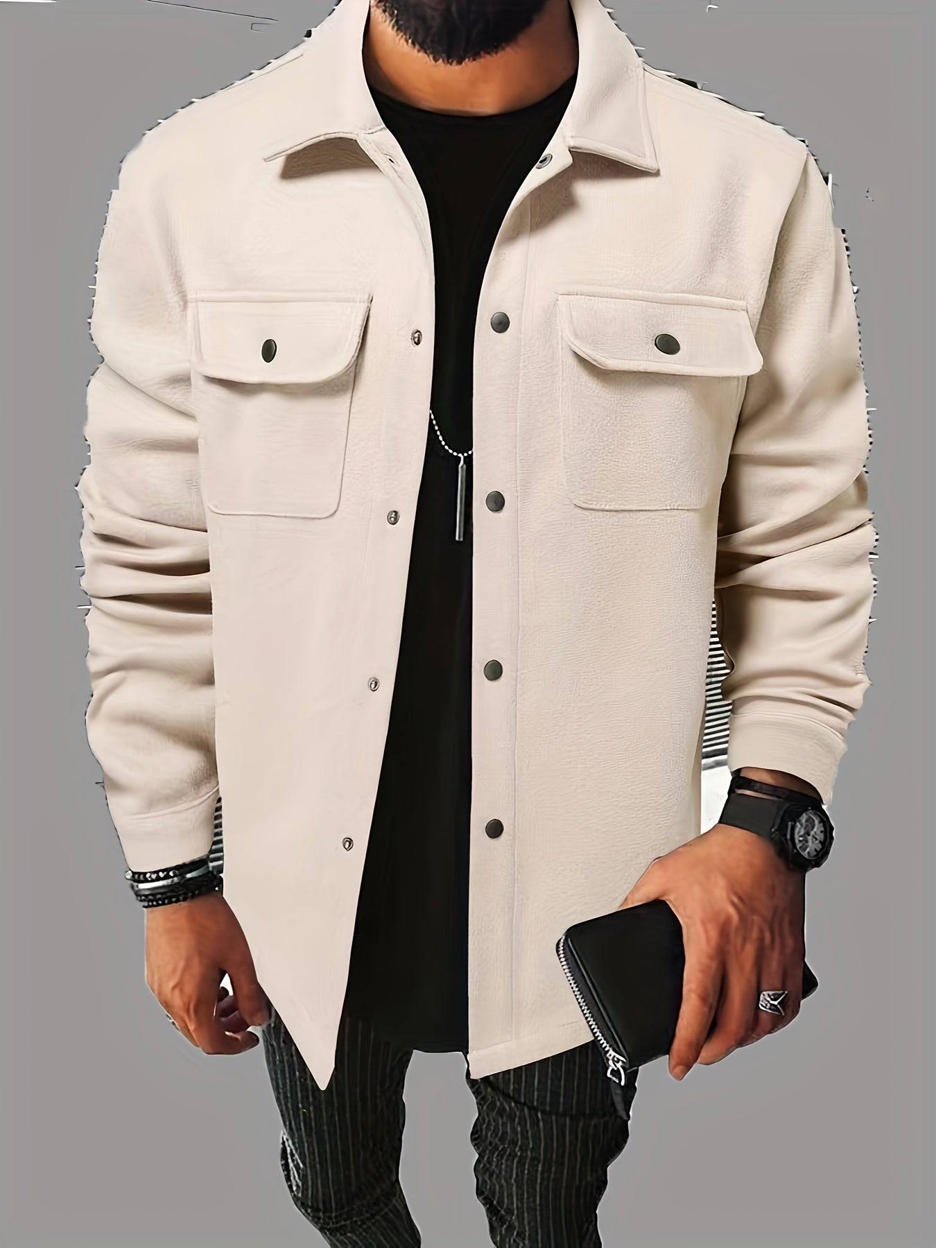 "Stylische Herren-Brusttasche: Trendige, warme Jacke für Herbst und Winter"