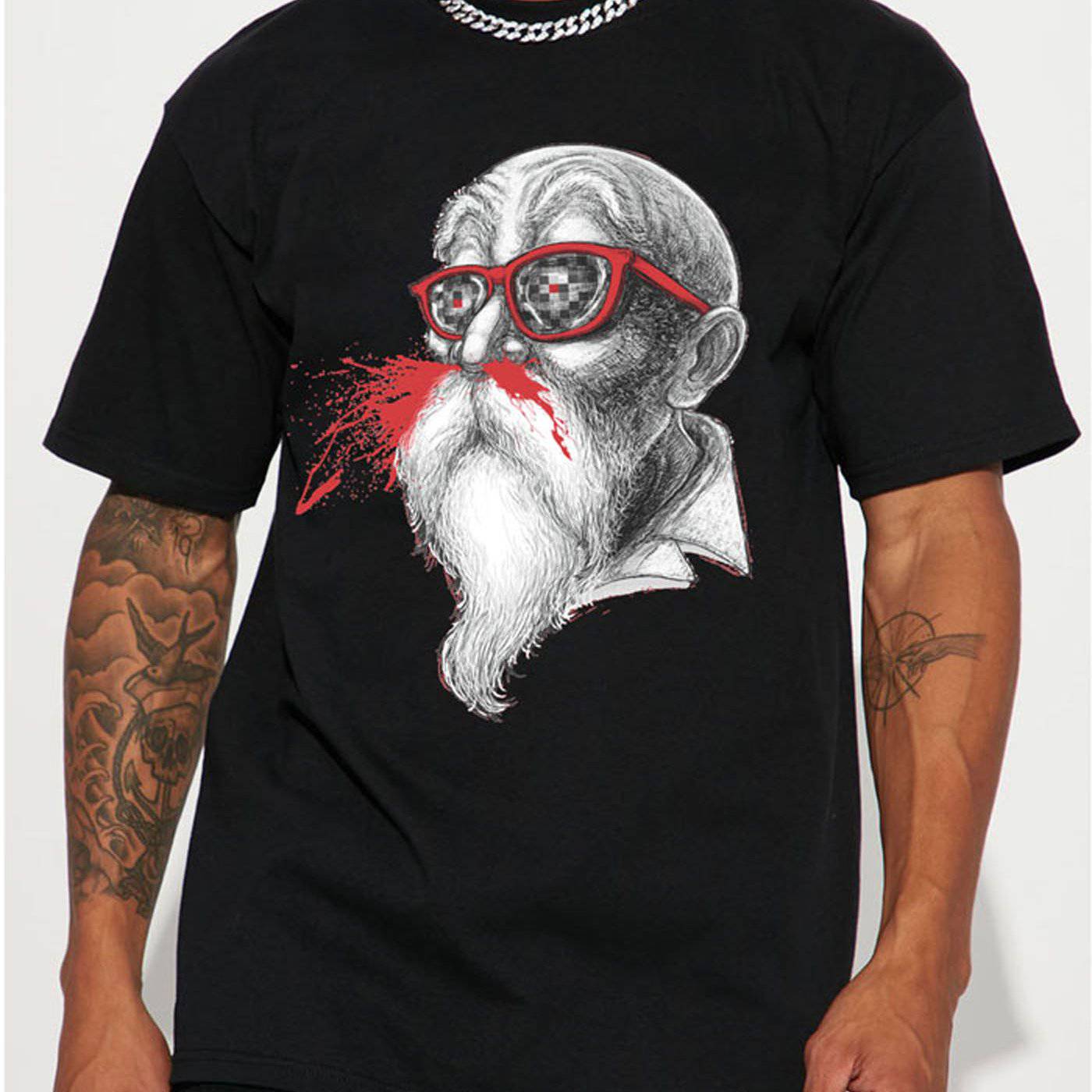 T-Shirts mit Dragonball Druck für Herren (Herr der Schildkröten)