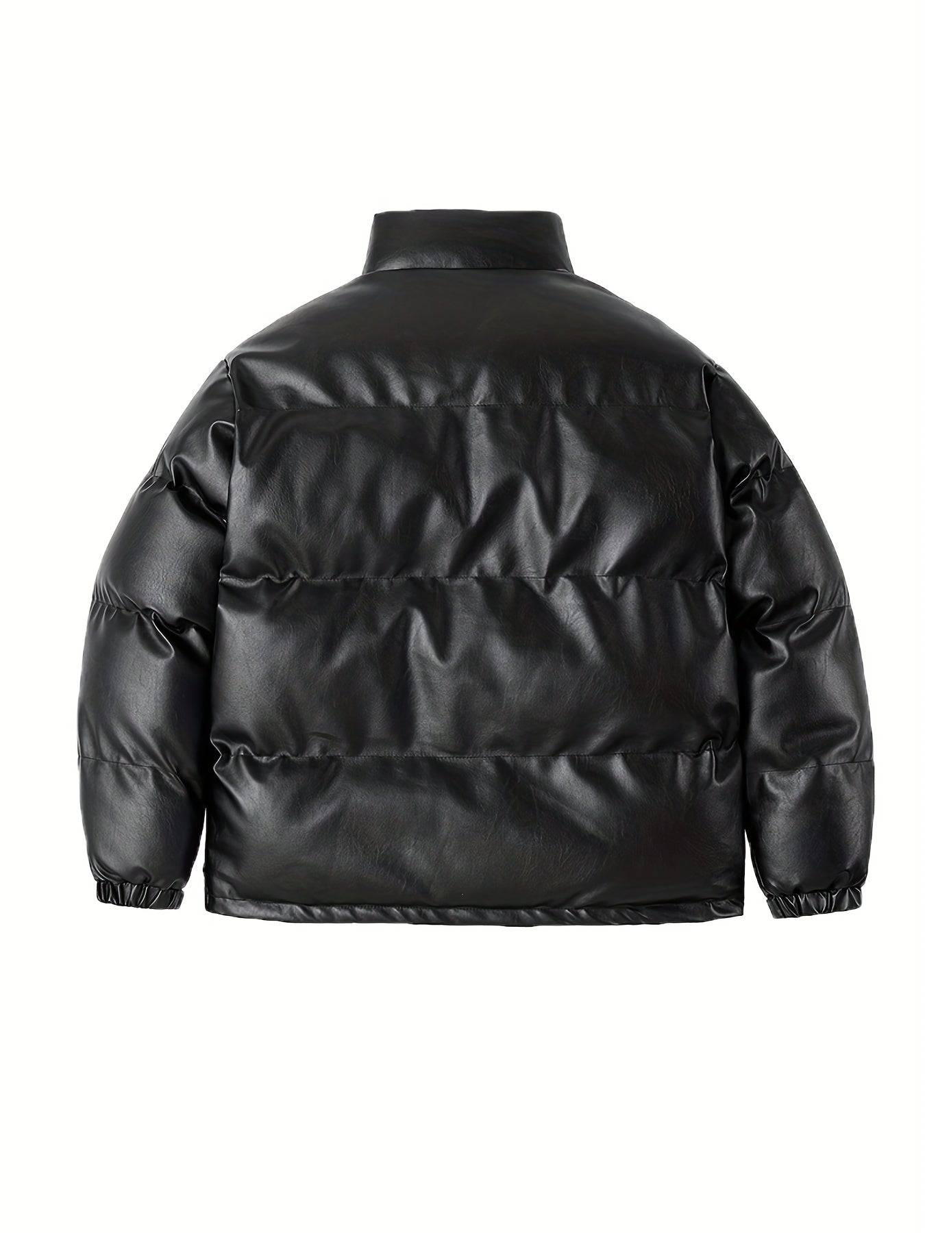 "Modische Winterjacke - warm, lässig, mit PU-Finish und Baumwollfutter"