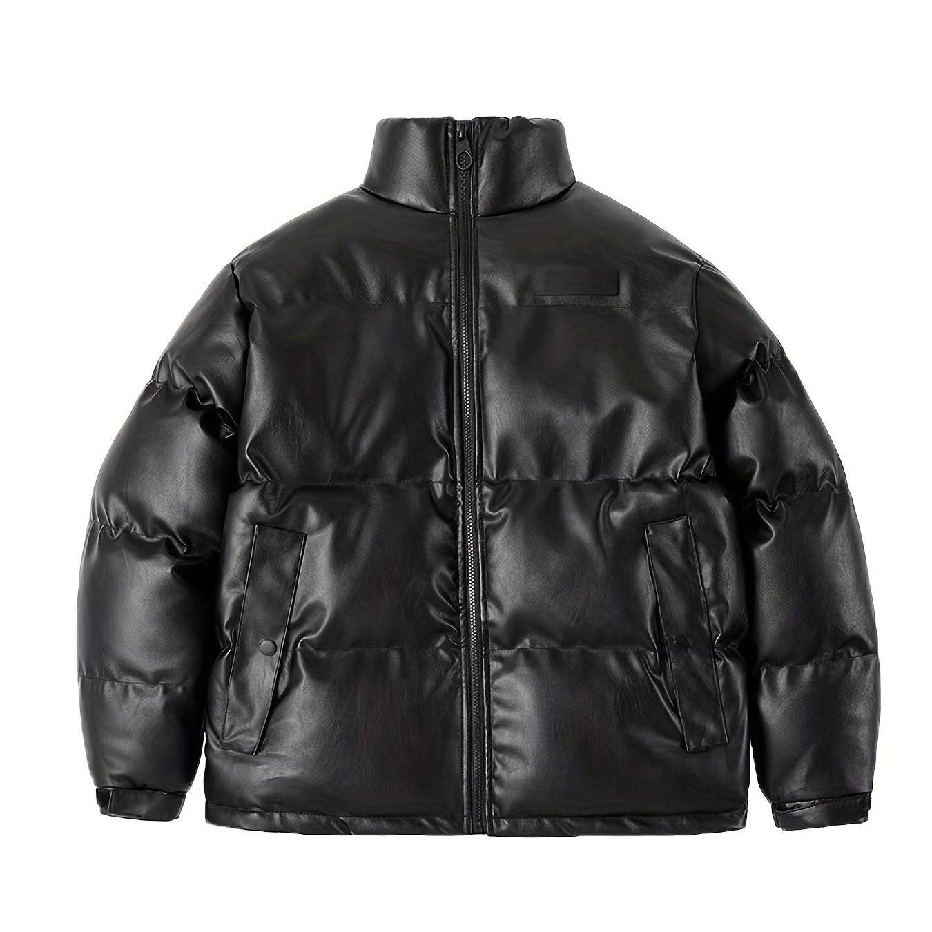 "Modische Winterjacke - warm, lässig, mit PU-Finish und Baumwollfutter"