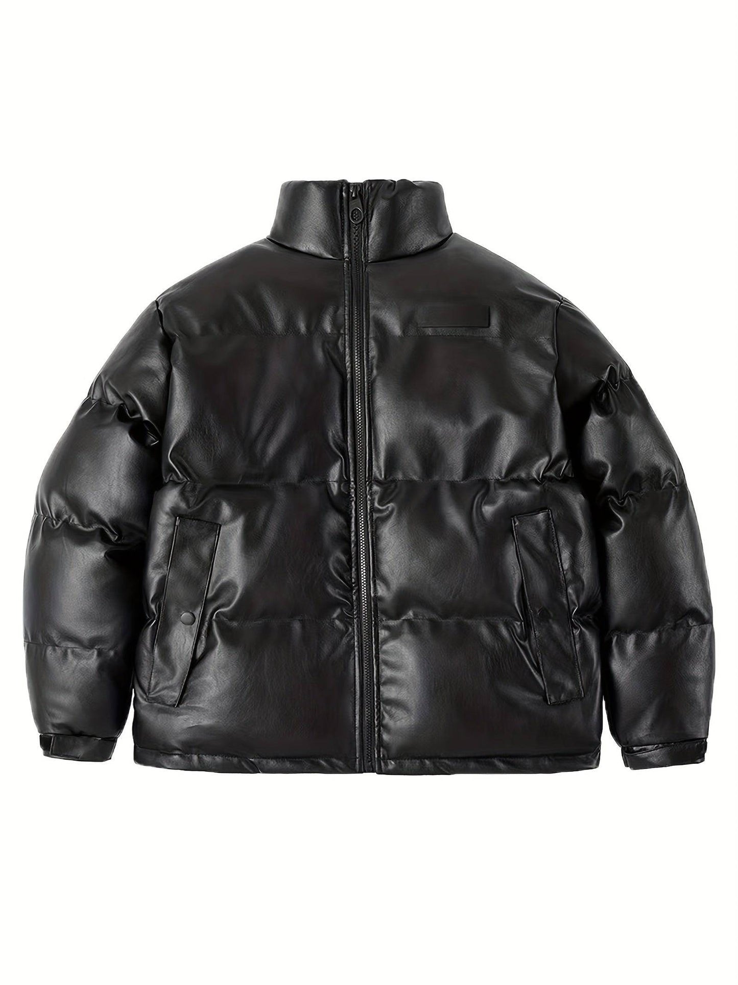 "Modische Winterjacke - warm, lässig, mit PU-Finish und Baumwollfutter"