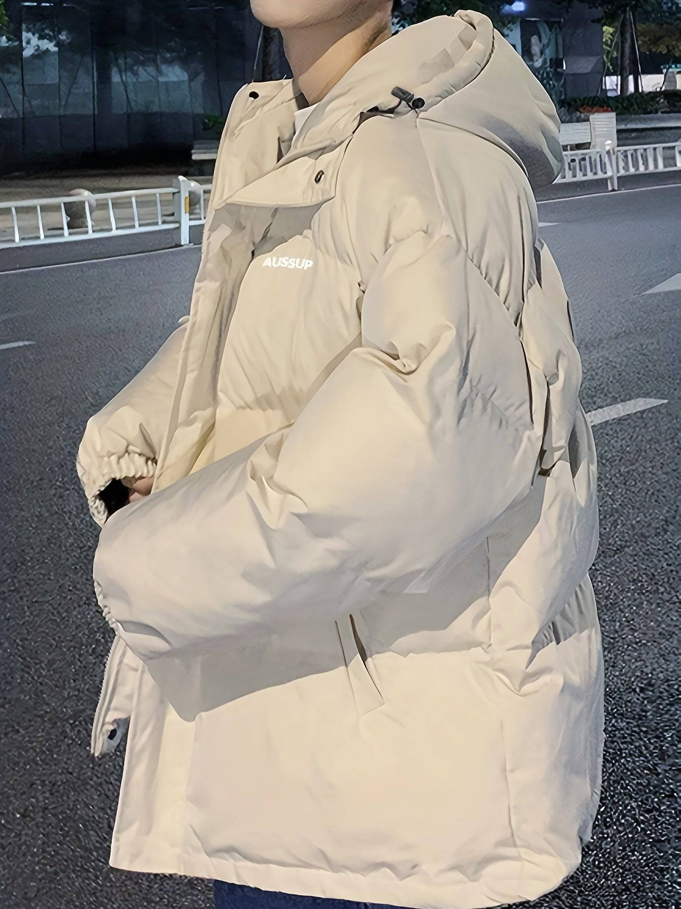 "Ultimative Herren Winterjacke für Outdoor-Abenteuer - warm, dick, lässig mit Kapuze"