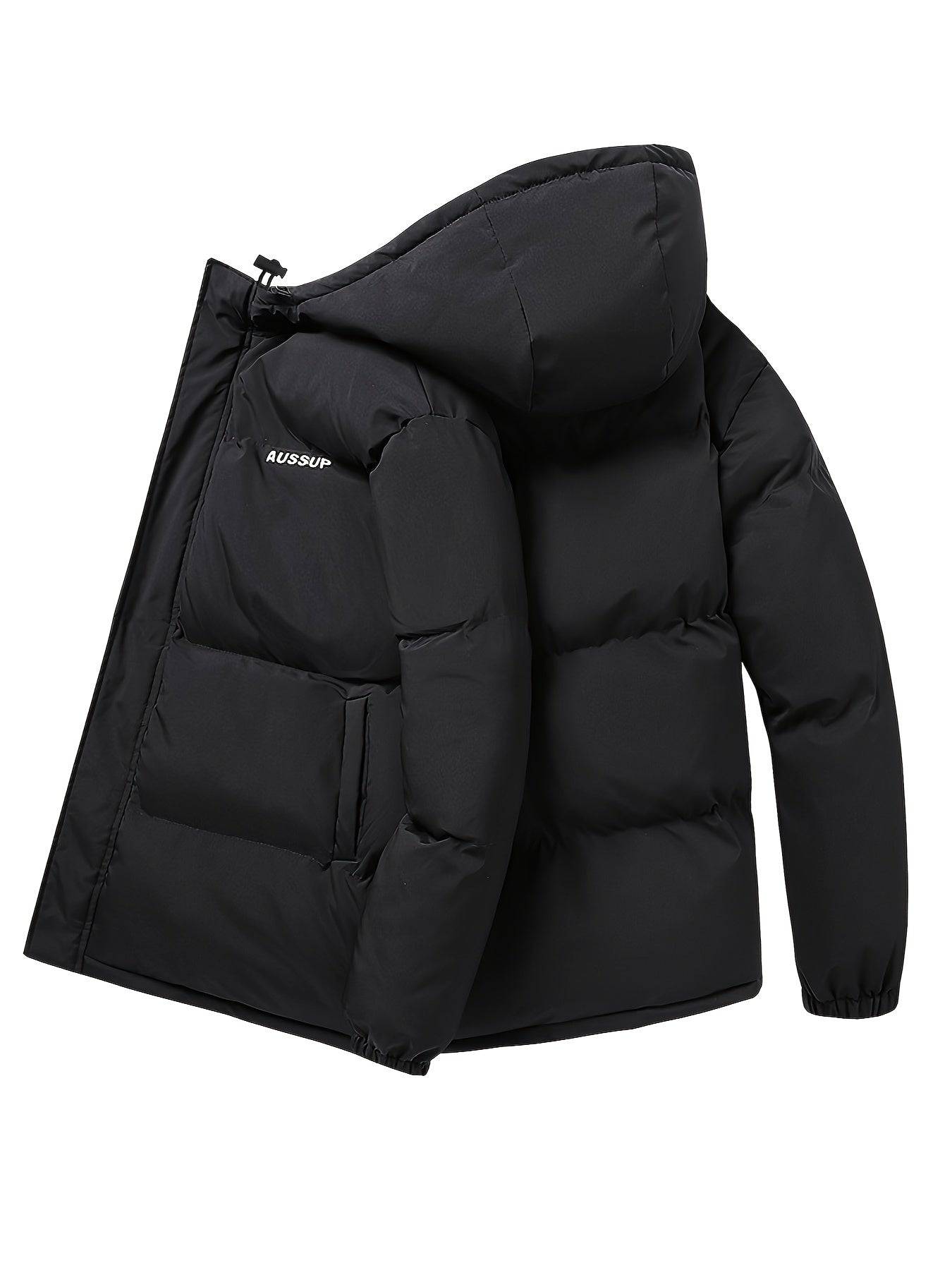 "Ultimative Herren Winterjacke für Outdoor-Abenteuer - warm, dick, lässig mit Kapuze"