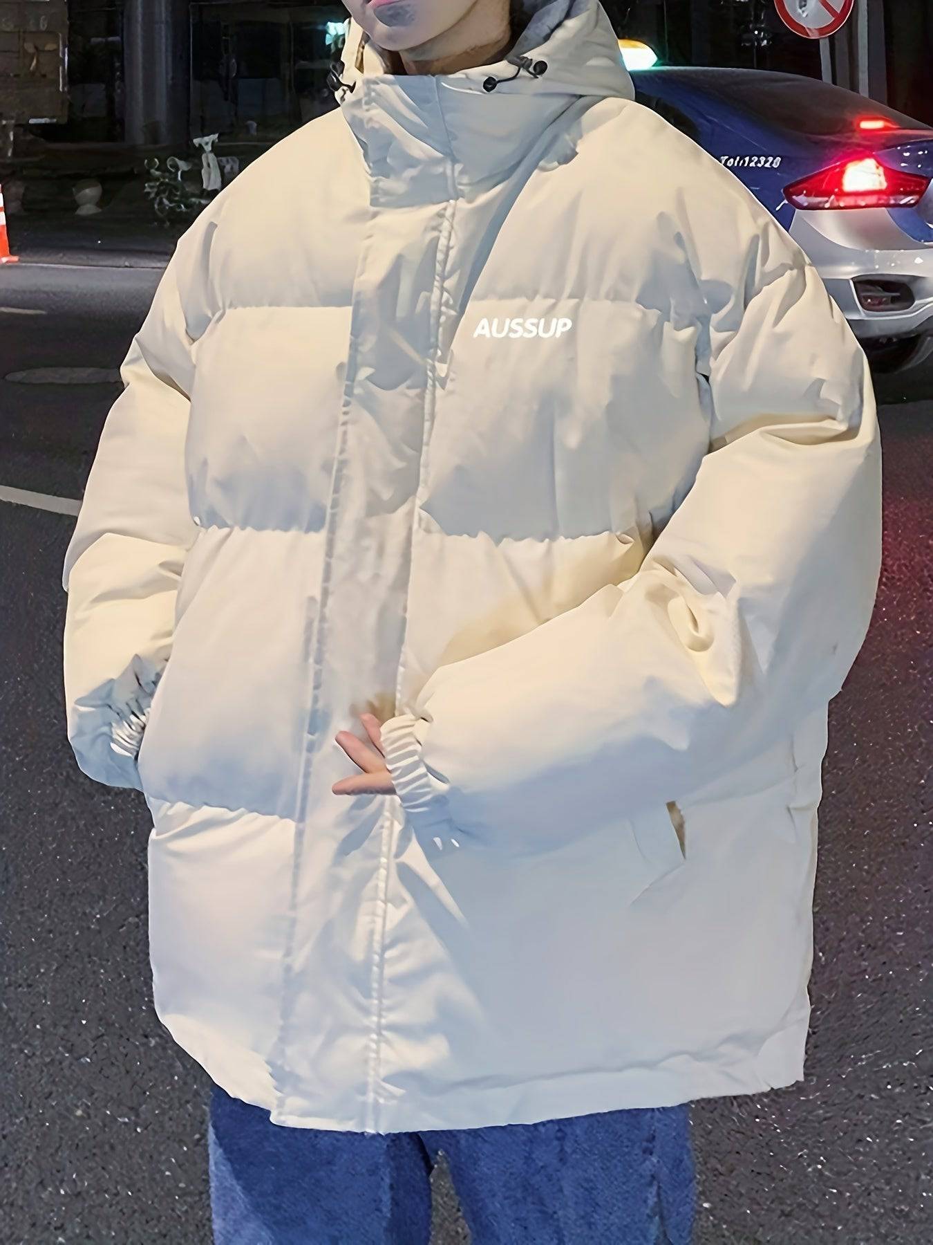 "Ultimative Herren Winterjacke für Outdoor-Abenteuer - warm, dick, lässig mit Kapuze"