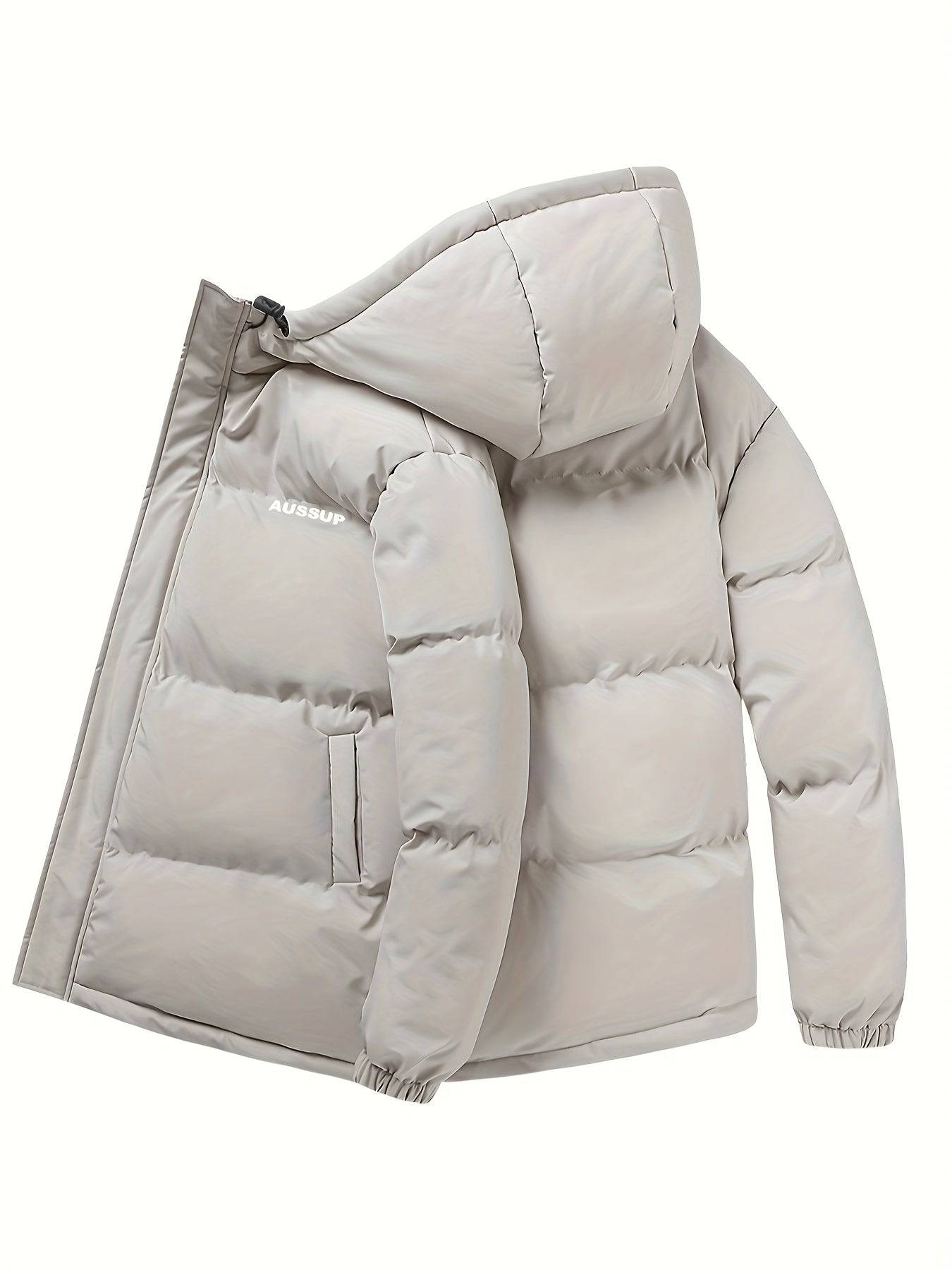 "Ultimative Herren Winterjacke für Outdoor-Abenteuer - warm, dick, lässig mit Kapuze"