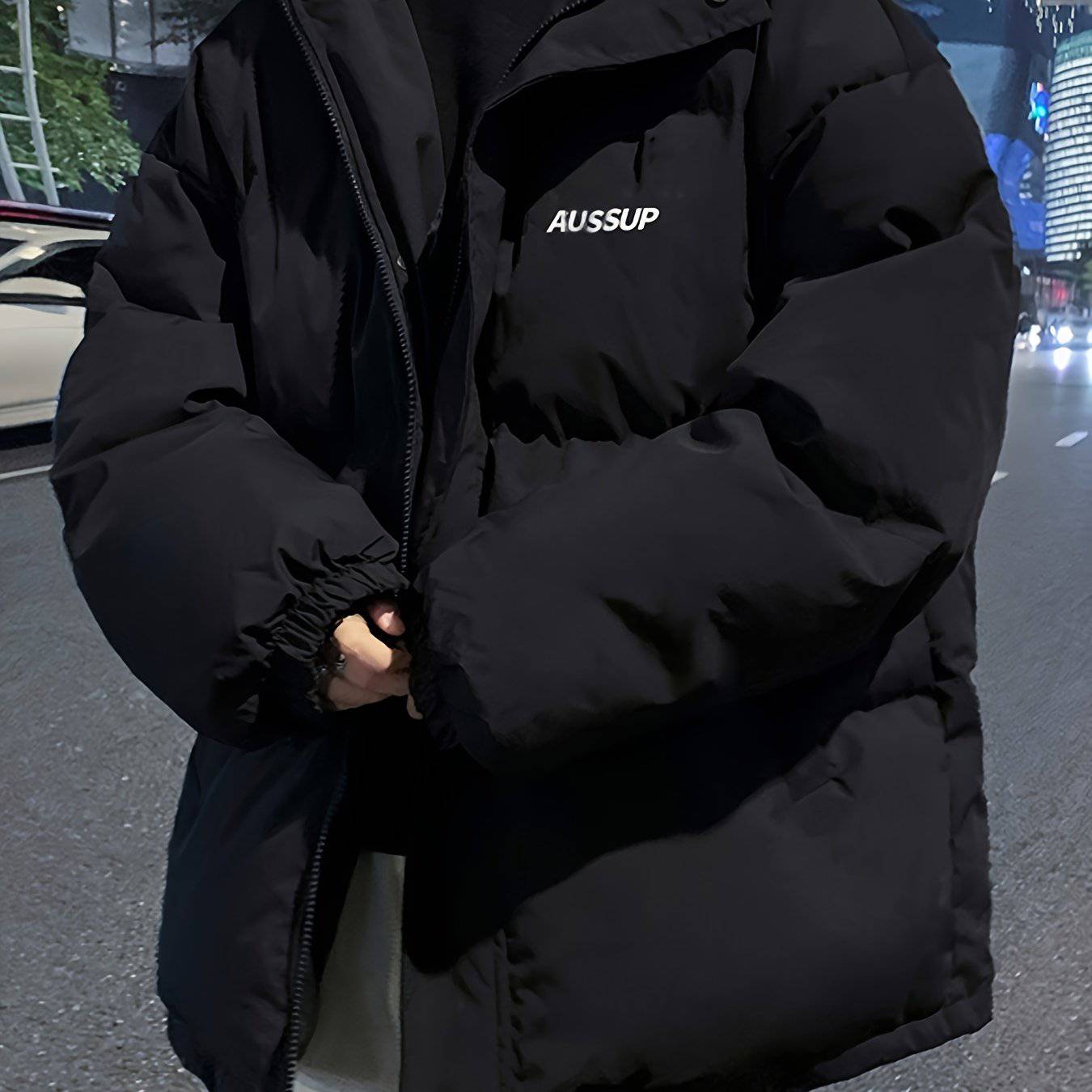 "Ultimative Herren Winterjacke für Outdoor-Abenteuer - warm, dick, lässig mit Kapuze"