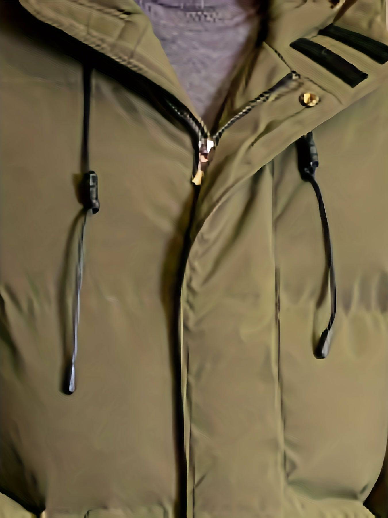 Stylischer Herren-Mantel mit Kapuze, warm und mittellang