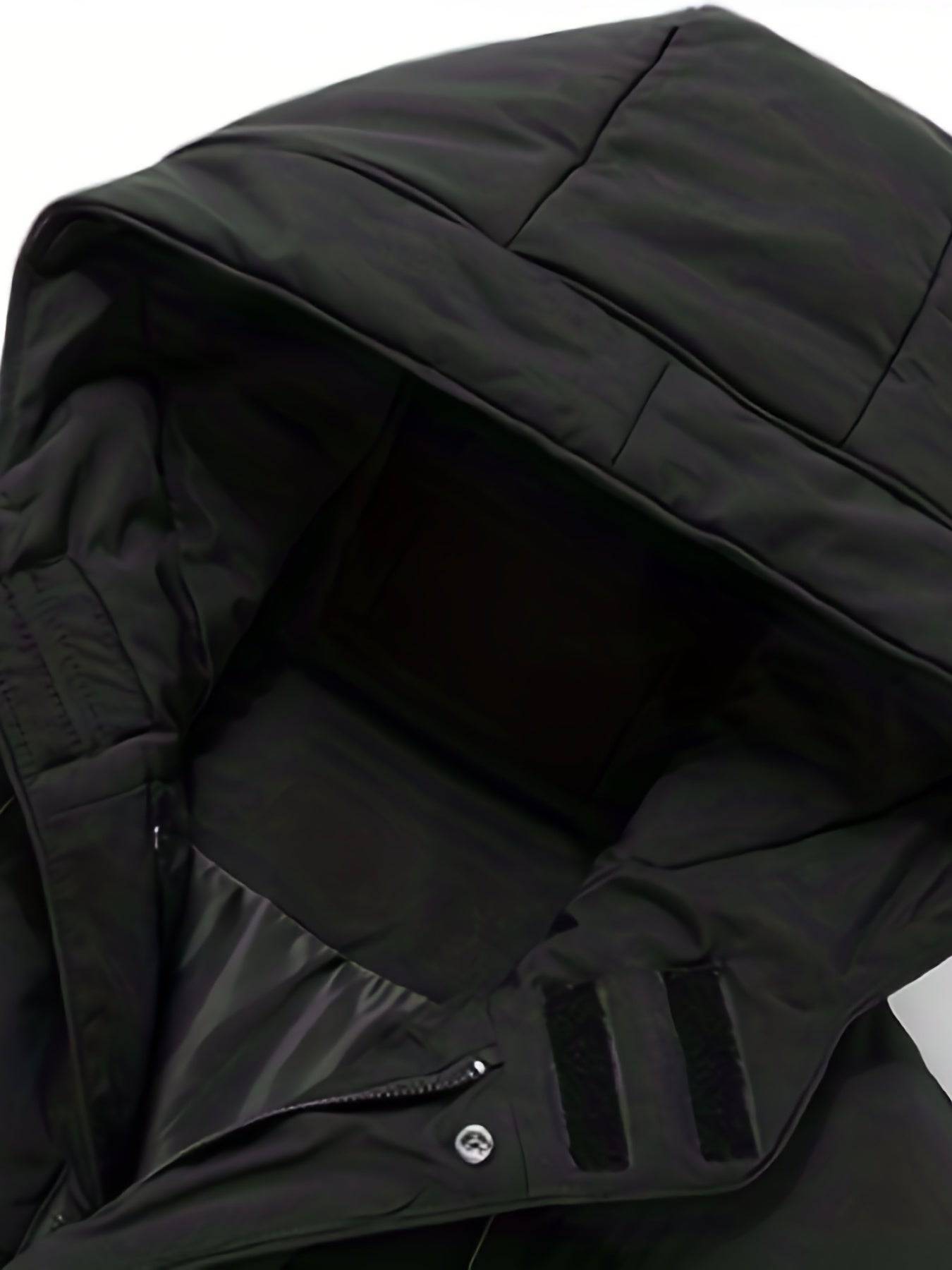 Stylischer Herren-Mantel mit Kapuze, warm und mittellang