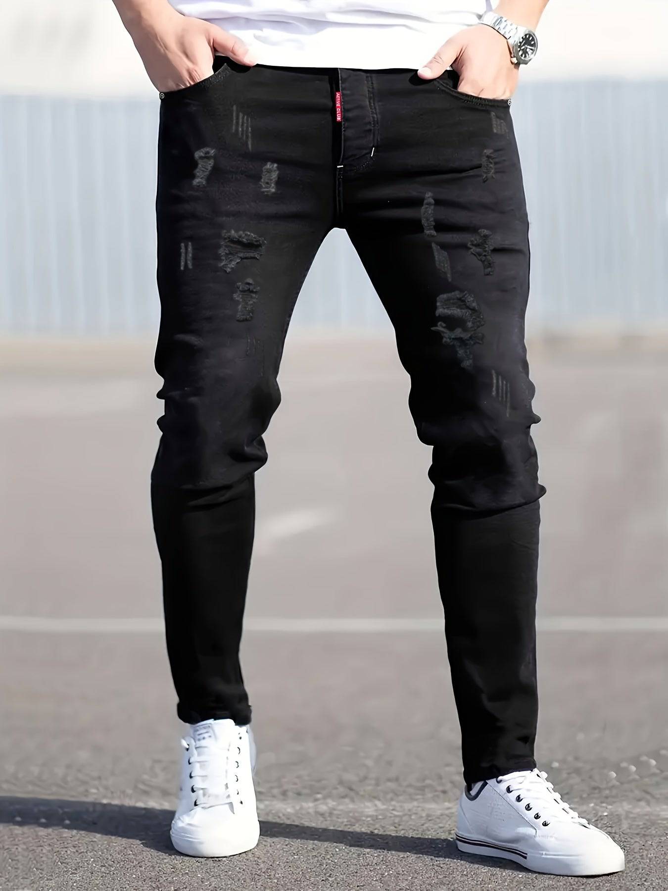 Herren Slim Fit Zerrissene Jeans - Der ultimative Streetstyle