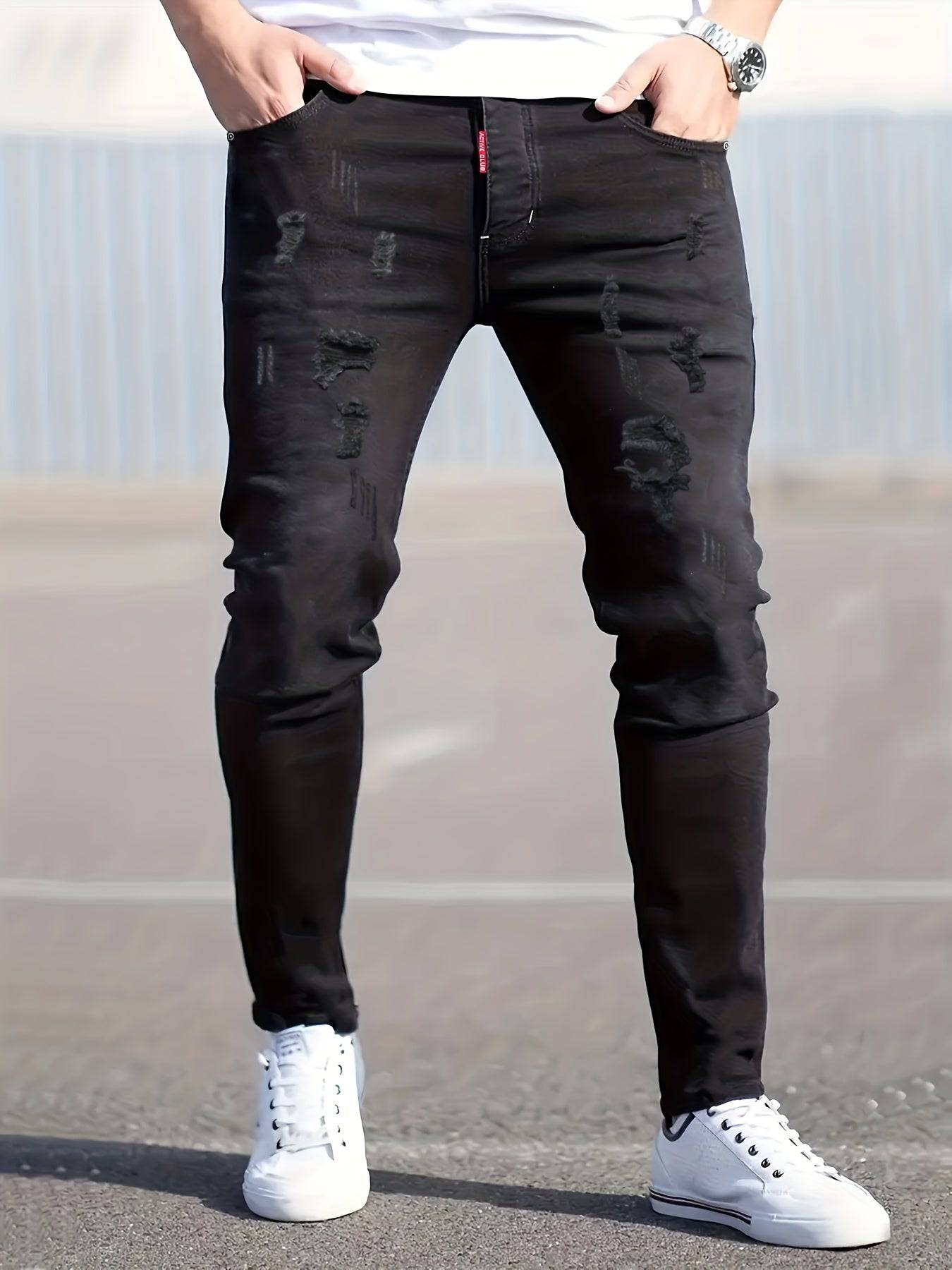 Herren Slim Fit Zerrissene Jeans - Der ultimative Streetstyle